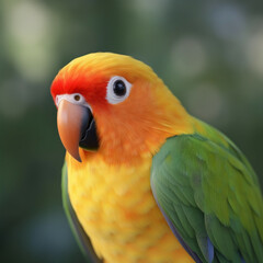 Preciosa imagen de vivos colores de tus compañeros mas fieles, los animales, disfruta de ella y de su tierna mirada