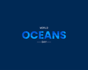 World Oceans Day Text Effect