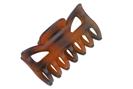 Isolated brown hair clip