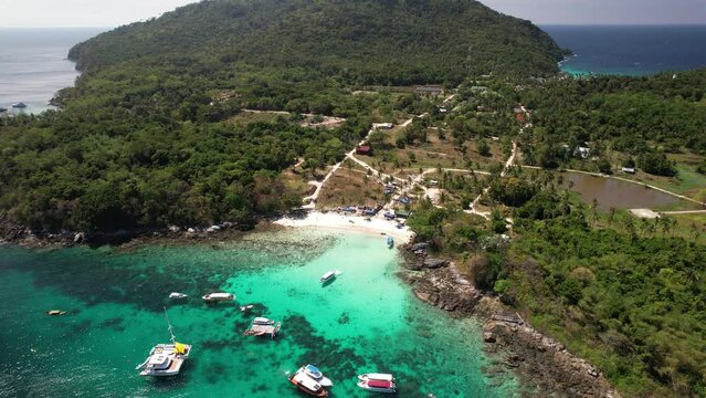 Aerial Footage of Koh Racha Yai in Phuket also known as Raya Island