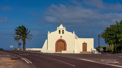 Kleine Kirche, Masdasche, Lanzarote, Kanarische Inseln, Spanien