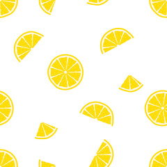 Fresh lemon slices seamless pattern, perfect for background for any usage.