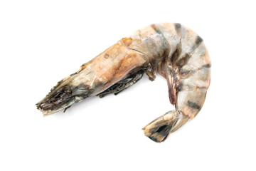 King prawns isolated on white background.