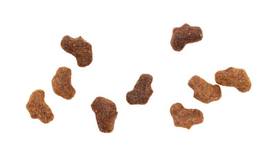 Cat food isolated on white background.