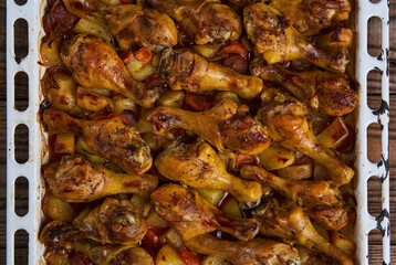 Delicious thai grilled chicken drumsticks