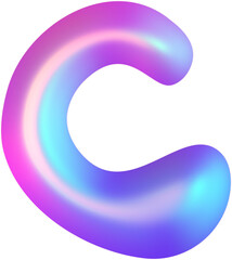 3D y2k holographic shape