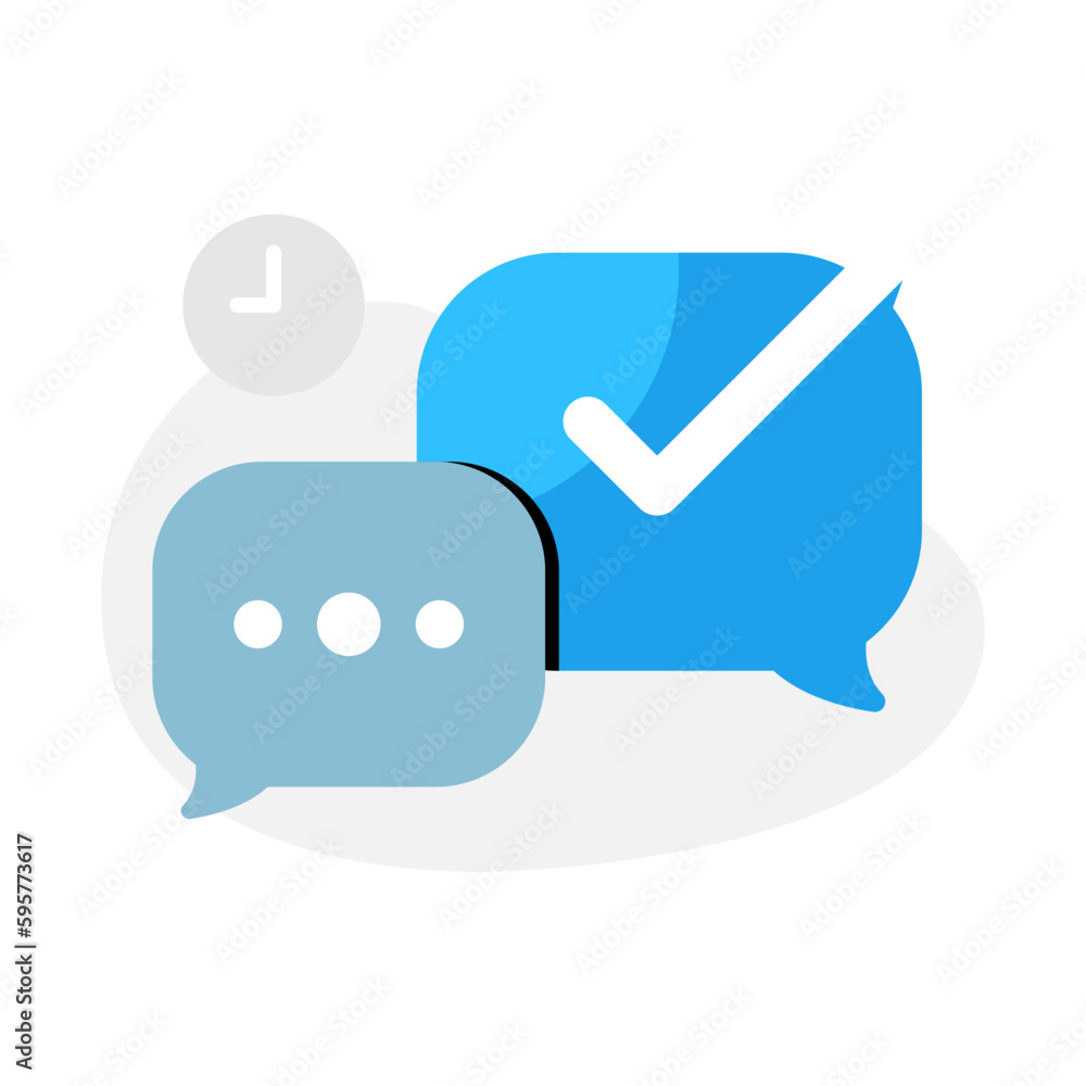 Poster question, request or message has been successfully sent, please wait we will reply soon concept illu