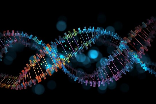 Mutation, image of dna chain, image to illustrate articles of science, medicine and health. generative AI