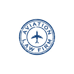 Minimalist AVIATION LAW FIRM Plane logo design