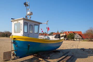 Fototapeta na wymiar Fishing harbor in Sopot