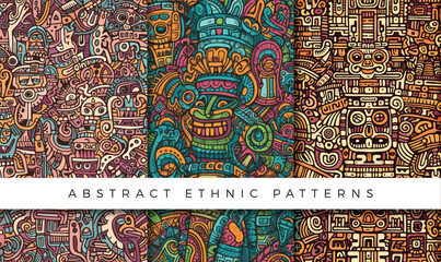 Abstract ethnic pattern illustration backgrounds
