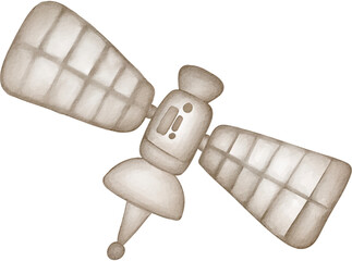 satellite watercolor png © bentoe