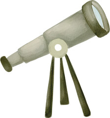 telescope watercolor png © bentoe