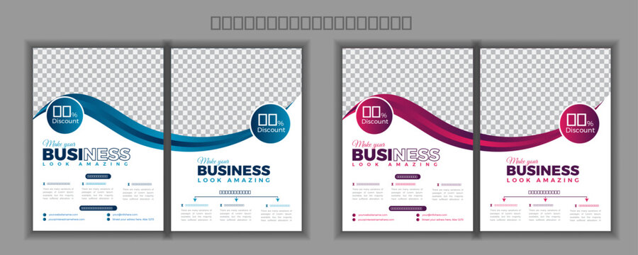 Corporate Business Flyer  template marketing two  page flyer