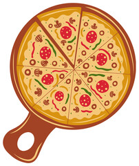 Stylized Pan Pizza