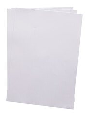 White paper isolated on transparent background. Png realistic design element.