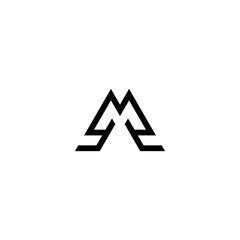 MOUNTAIN LETTER M LOGO DESIGN