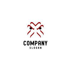 Angry lion logo design vector