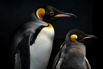 A family of penguins. Generative AI