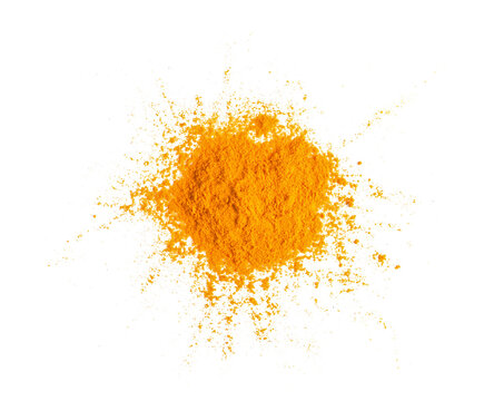 Turmeric (Curcuma) Powder Pile Isolated On  Transparent Png