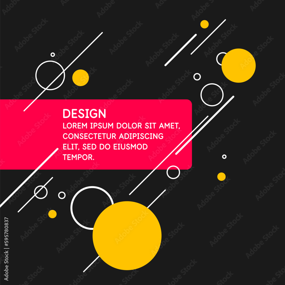 Poster composition with geometric shapes. abstract background for design.