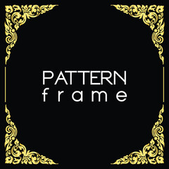 pattern frame vintage gold and black