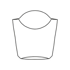 French fries packaging template. Mockup template ready for your design. 