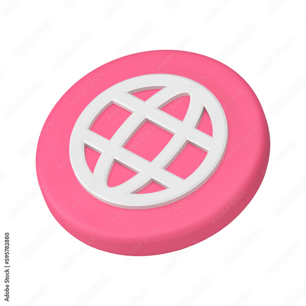 Poster online browser web page network access cyberspace technology global communication 3d icon vector