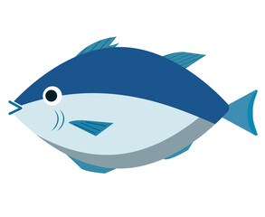 鮪 マグロ。魚。ベクターイラスト