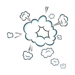 Fart smoke smelling cloud pop art comic book cartoon flat style design vector illustration. Bad stink or toxic fart aroma cartoon smoke cloud isolated on white background.