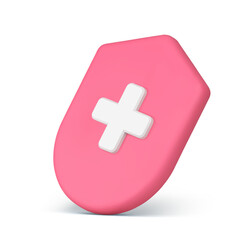 Obraz premium Healthcare insurance pharmacy medical health care emergency help 3d icon realistic vector