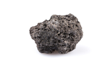 Volcanic stones on a white background
