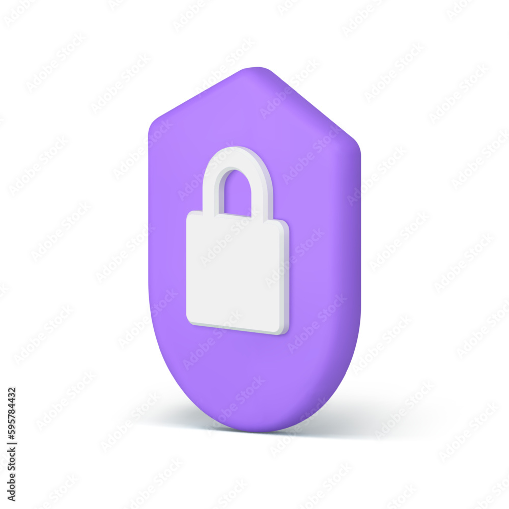 Poster antivirus password encryption data information hacker attack safety system 3d icon realistic vector