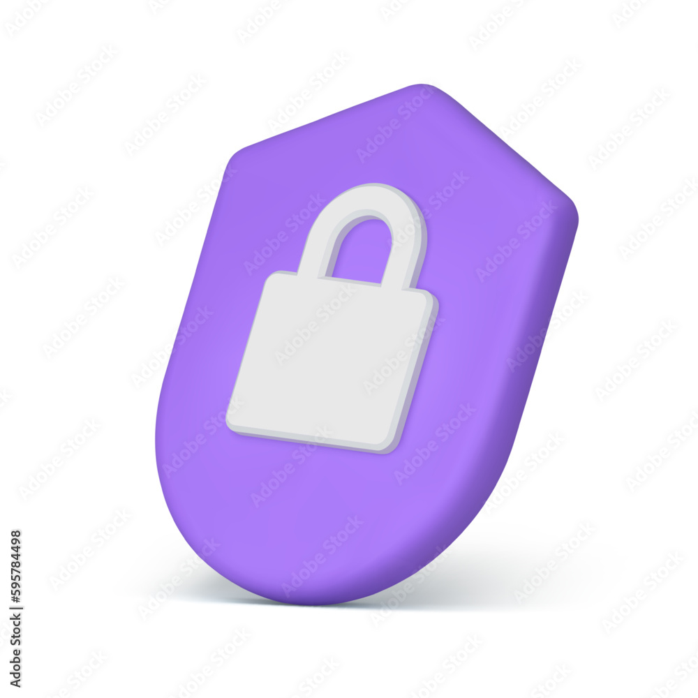 Aufkleber password encryption cyberspace crime control hacker attack antivirus protection 3d icon vector