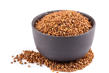 Buckwheat groats in a bowl