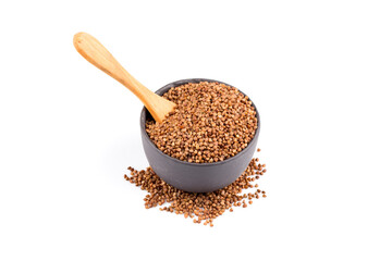 Buckwheat groats in a bowl
