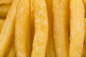 Fried potatoes closeup