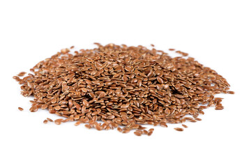 flax seeds isolated on white