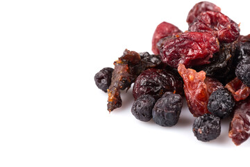 Dried cranberries, cherries and blueberries
