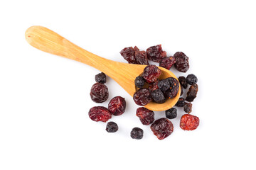 Dried cranberries, cherries and blueberries