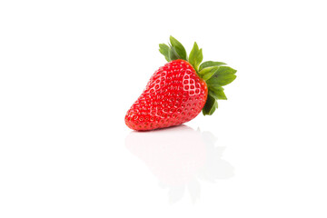 Red ripe strawberry fruits