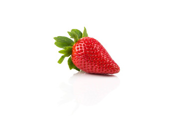 Red ripe strawberry fruits