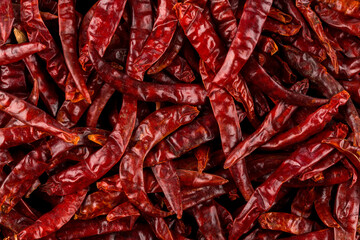 dried chili as a food background