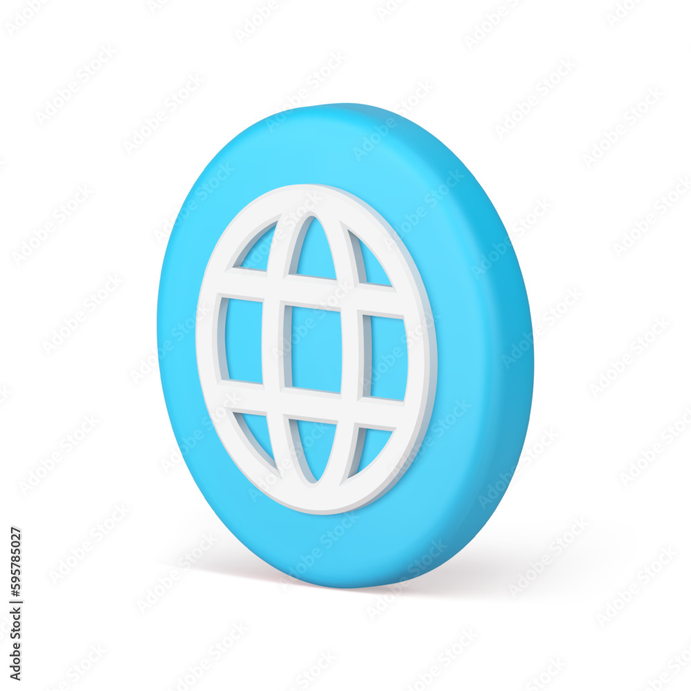 Poster internet network web page browser cyberspace access connection 3d icon realistic vector illustration