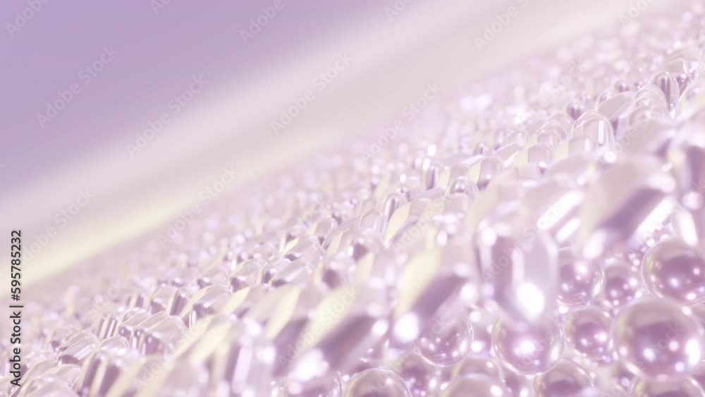 Poster macro shot of a skin cell being tightened. nano-whitening of the deep skin structure. 3d animation o