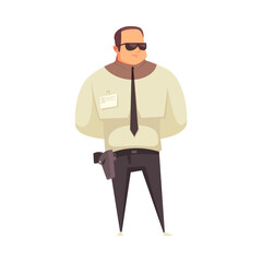 Cartoon Security Guard