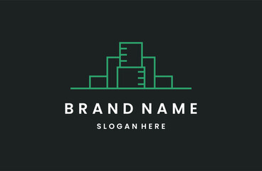 Obraz premium Building logo for construction company with modern concept Premium Vector