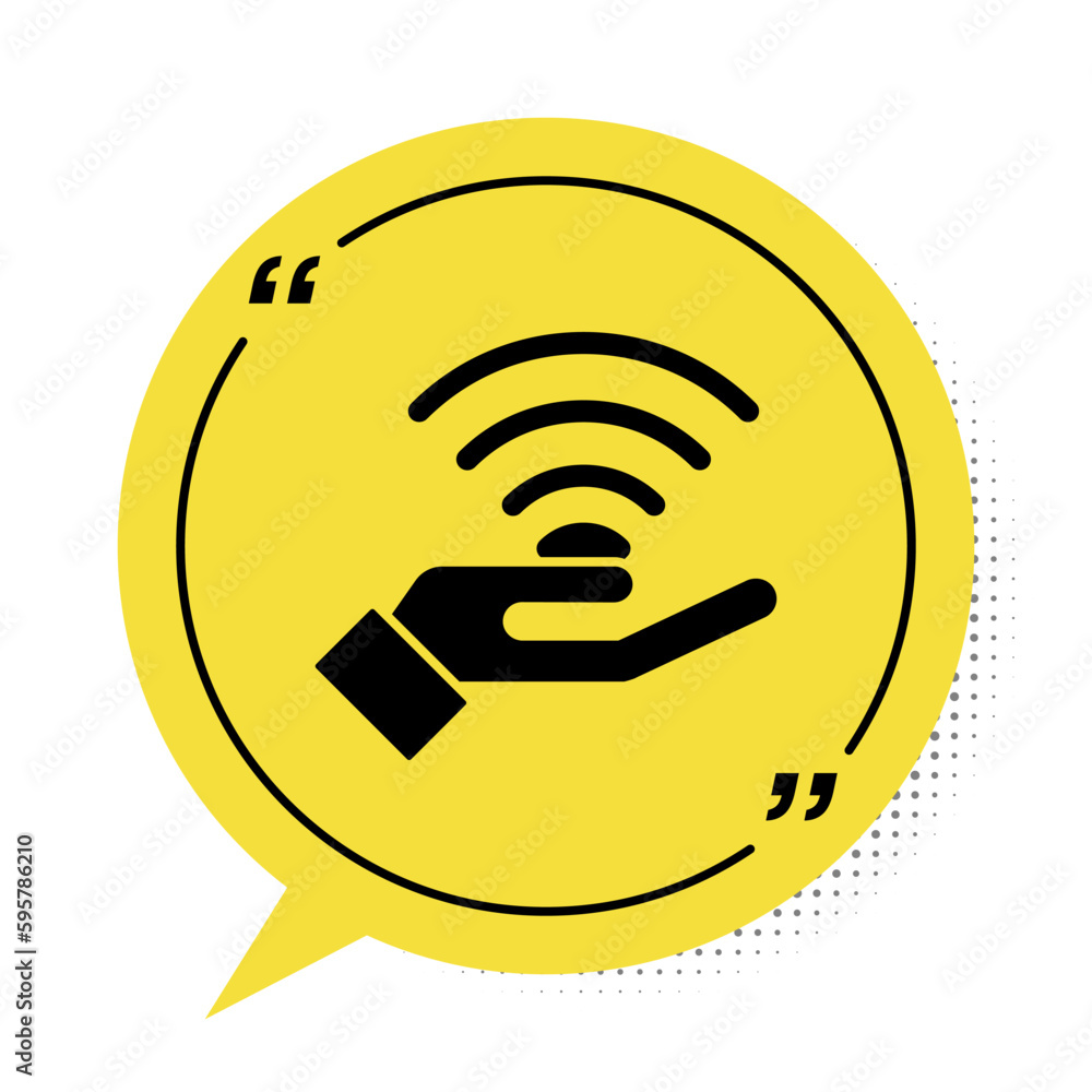 Poster black 5g new wireless internet wifi connection icon isolated on white background. global network hig
