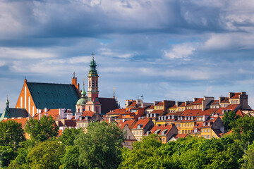 Obraz premium Old Town Skyline In Warsaw, Poland