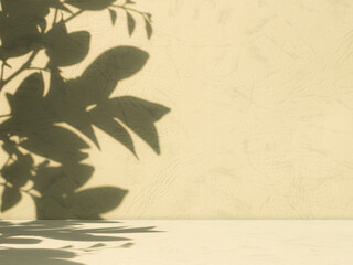Shadow Leaf Studio Room Background,Table Wall Product Aesthetic Cosmetic,Podium Summer,Cement Loft...